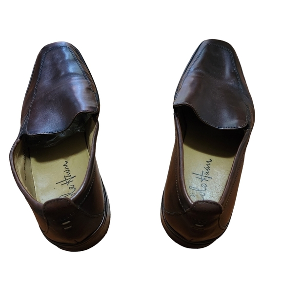 Cole Haan brown leather slip-on men's shoes - Picture 5 of 14